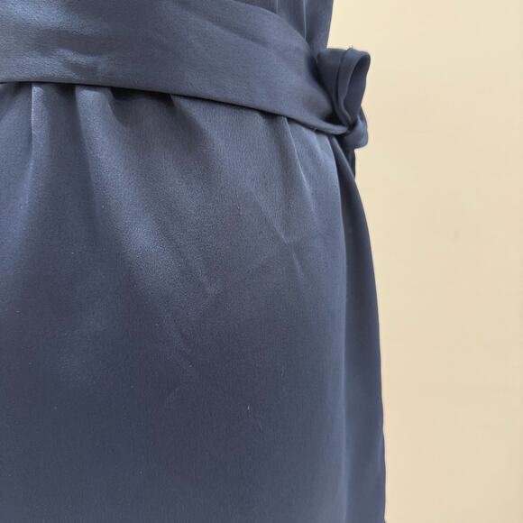 Marissa Webb One Shoulder Tie Mini Dress in Navy Blue 💛 - Picture 10 of 14